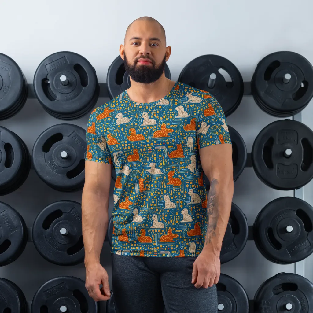 Copper Circuit Warren on Men's Athletic T-Shirt — Front