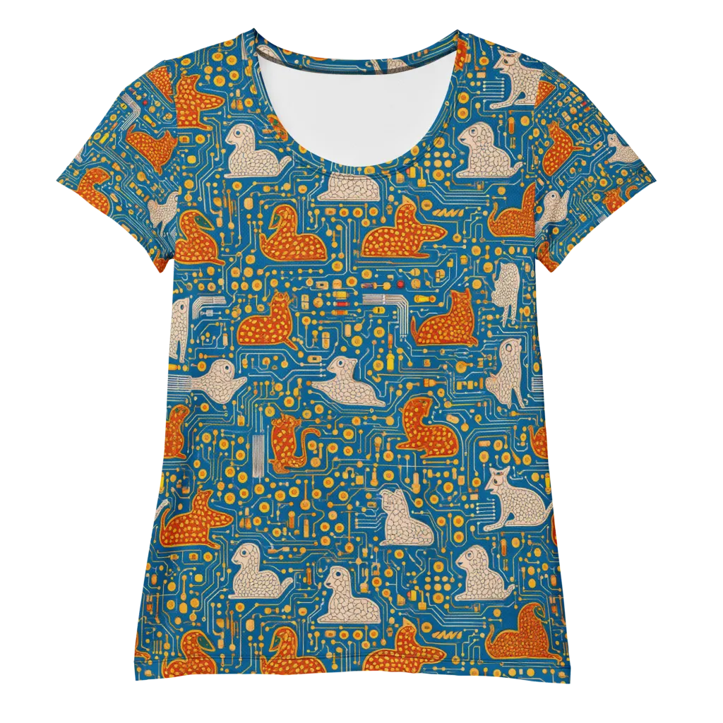 Copper Circuit Warren on Women's Athletic T-Shirt — Front