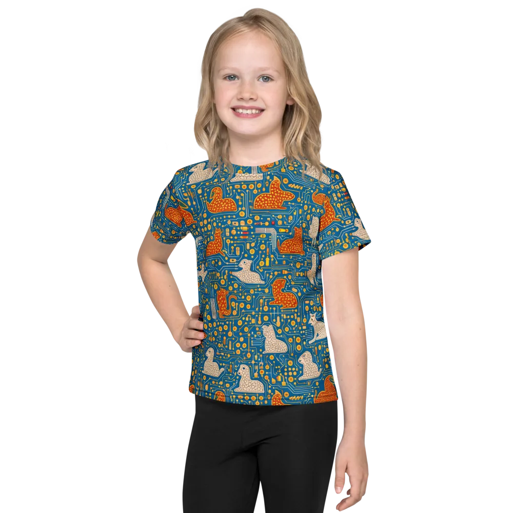 Copper Circuit Warren on Kids Crew Neck T-Shirt — Front