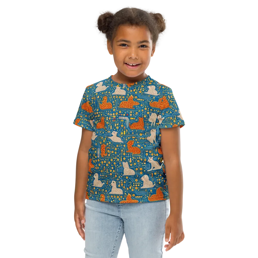 Copper Circuit Warren on Kids Crew Neck T-Shirt — Front