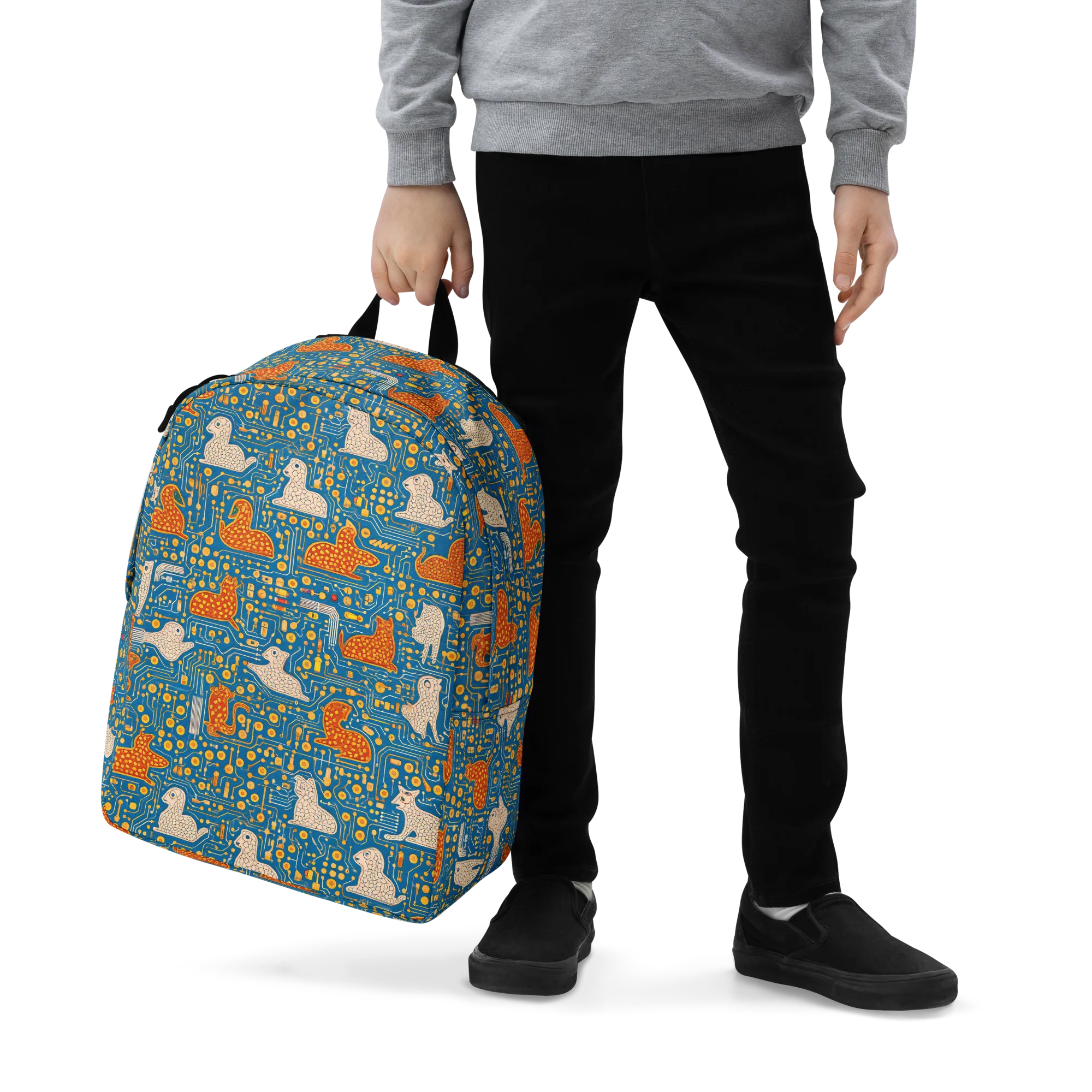 Copper Circuit Warren on Minimalist Backpack — Zoomed-in