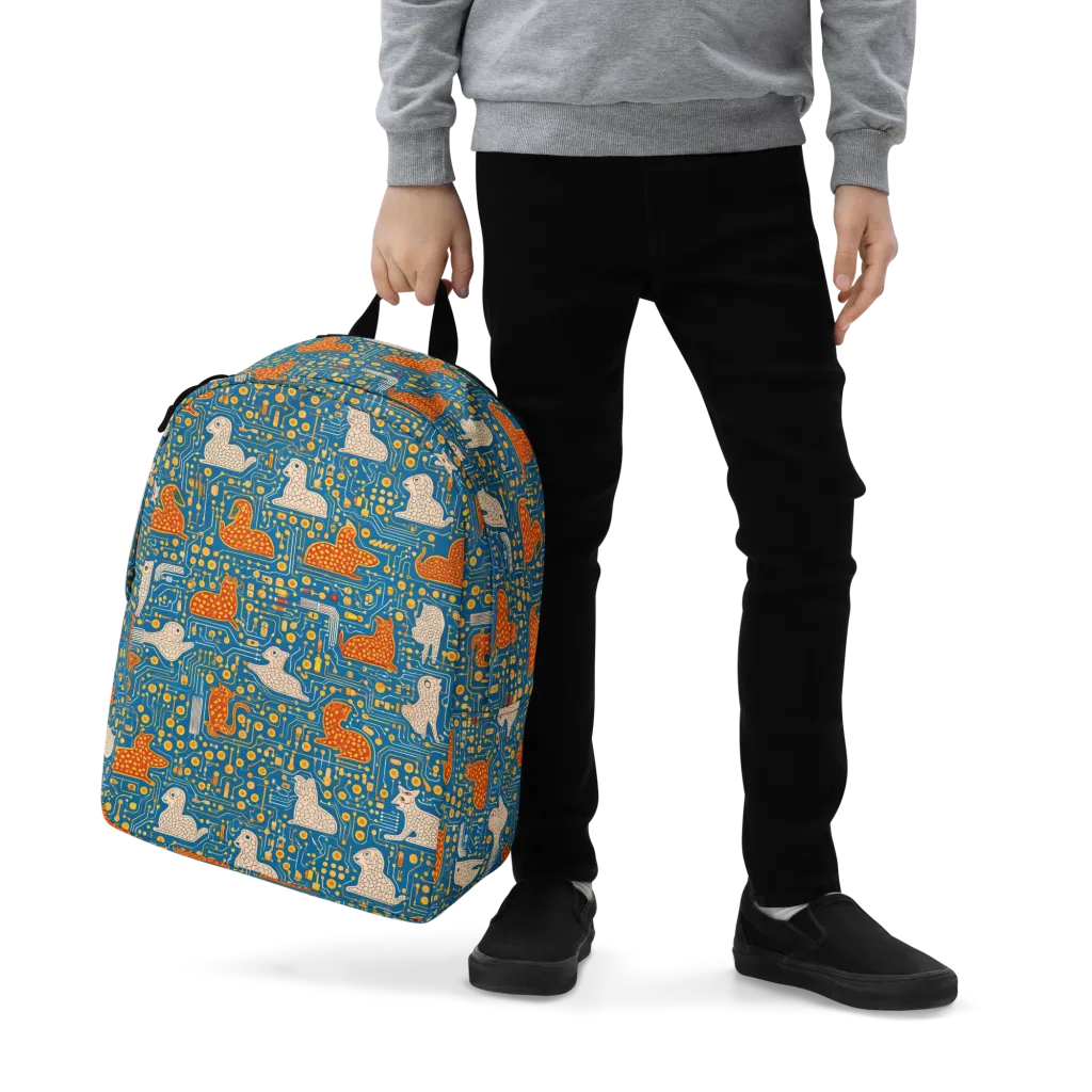 Copper Circuit Warren on Minimalist Backpack — Zoomed-in