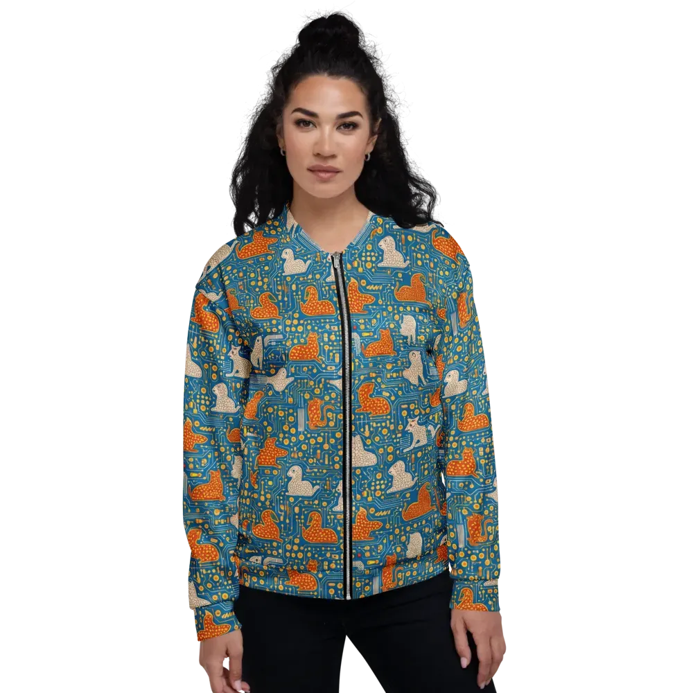 Copper Circuit Warren on Bomber Jacket — Front