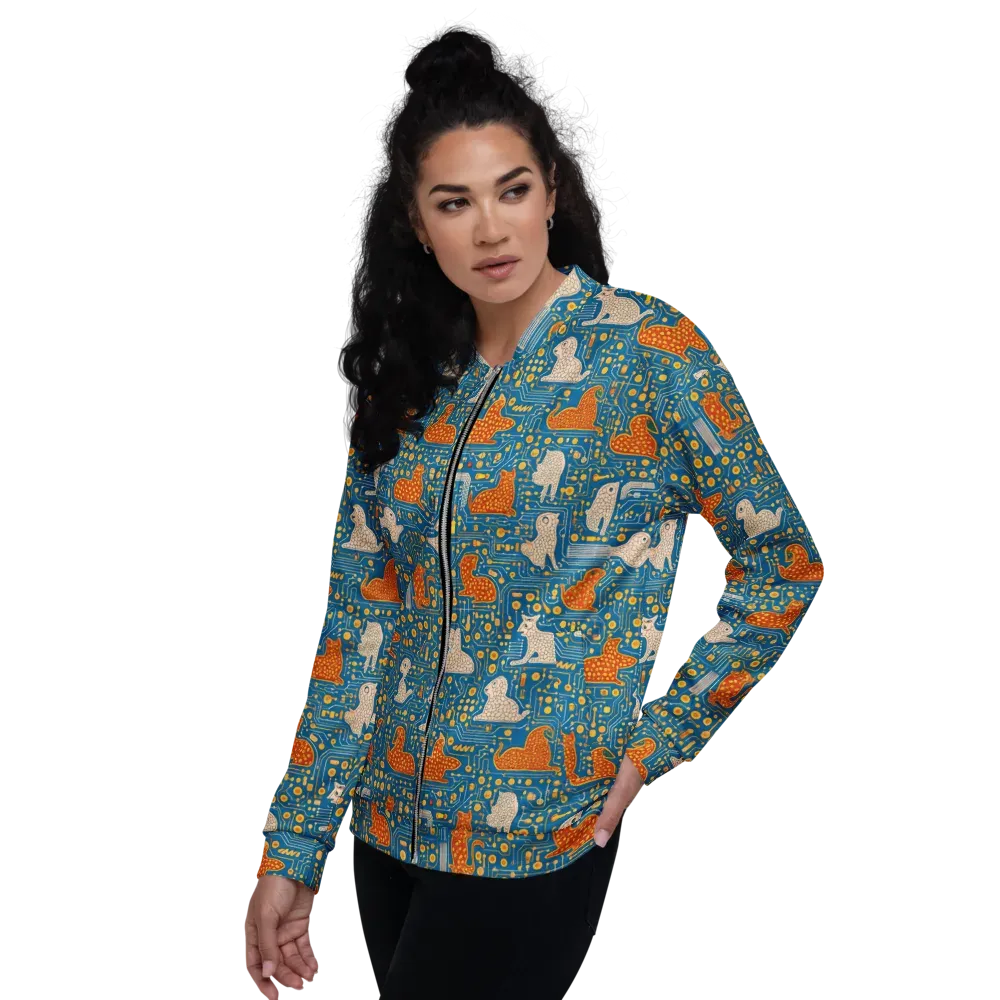 Copper Circuit Warren on Bomber Jacket — Left