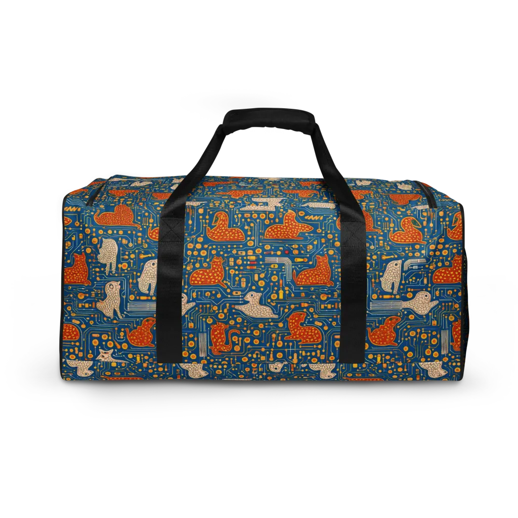 Copper Circuit Warren on Duffle Bag — Back
