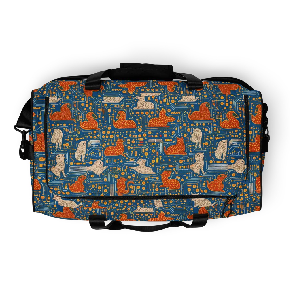Copper Circuit Warren on Duffle Bag — Top