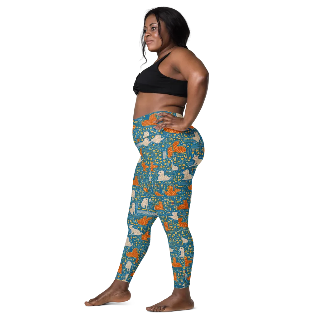 Copper Circuit Warren on Leggings with Pockets — Left
