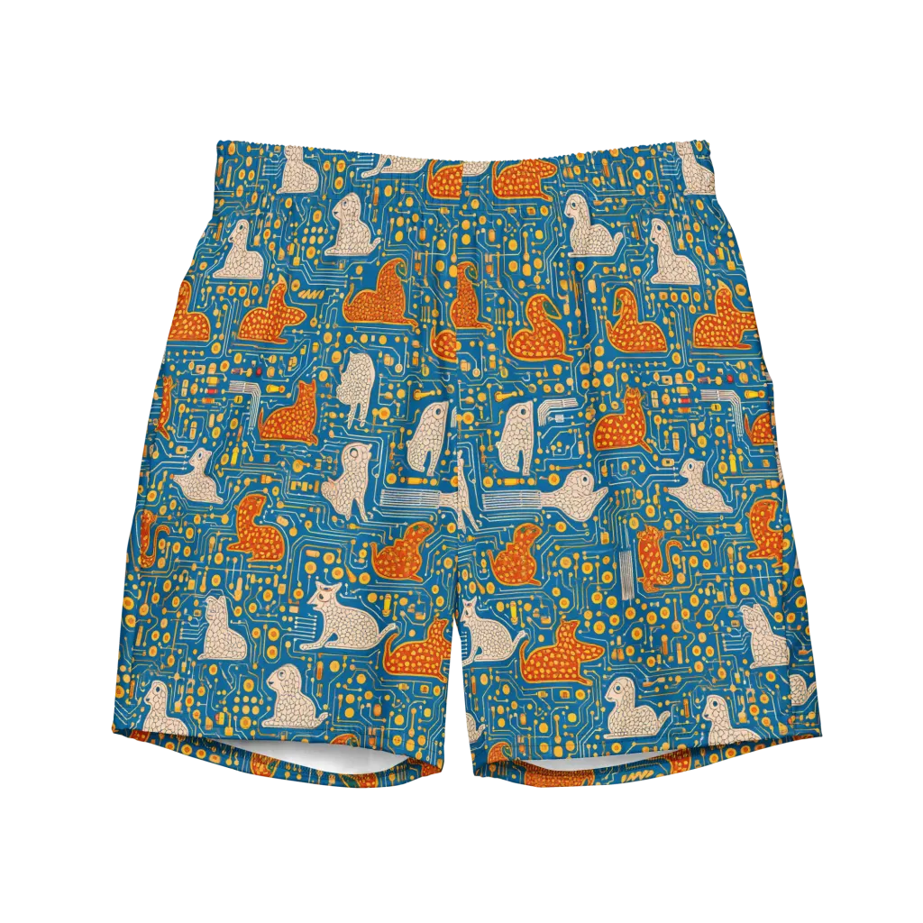 Copper Circuit Warren on Swim Trunks — Front