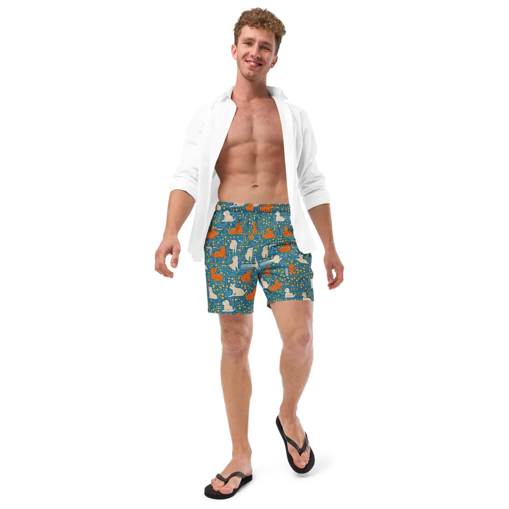 Copper Circuit Warren on Swim Trunks — Front