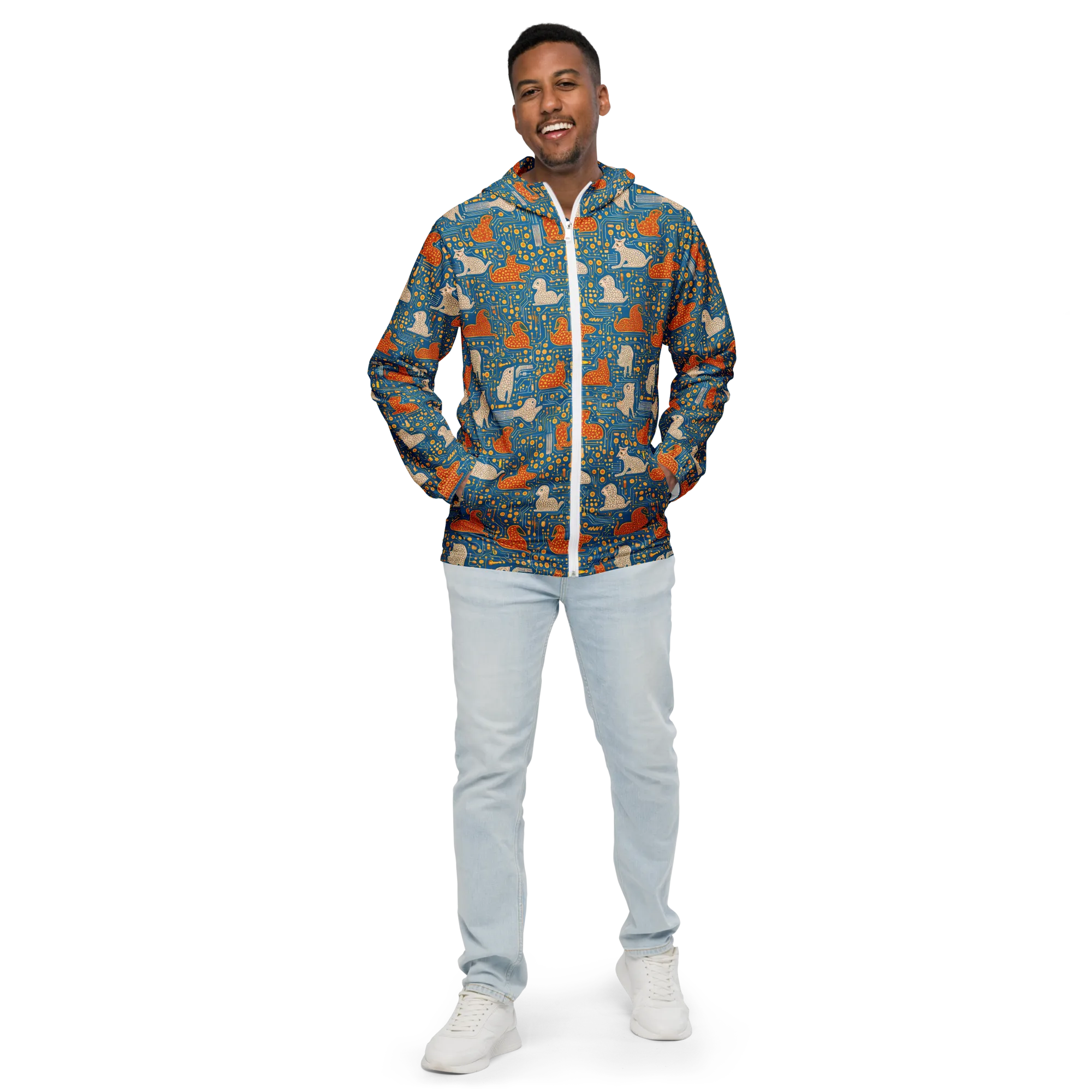 Copper Circuit Warren on Men's Windbreaker — Front