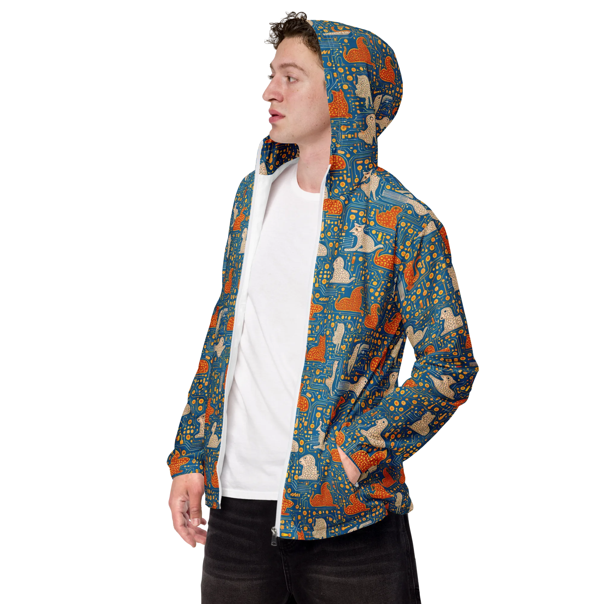 Copper Circuit Warren on Men's Windbreaker — Left Front