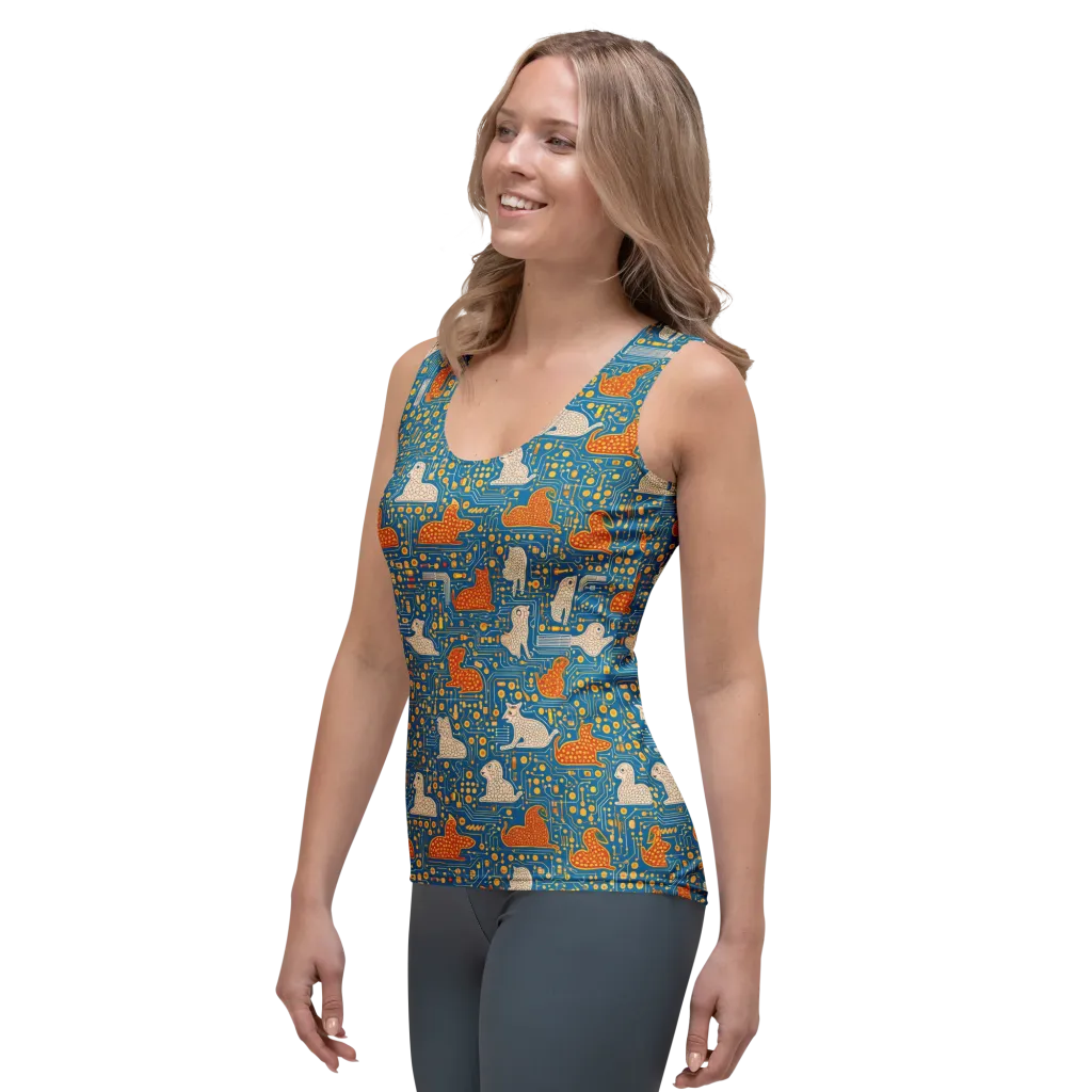 Copper Circuit Warren on Women's Tank Top — Left Front