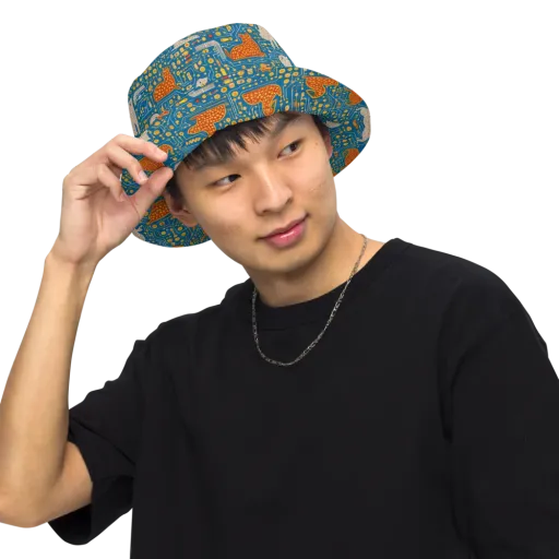 Copper Circuit Warren on a Reversible Bucket Hat