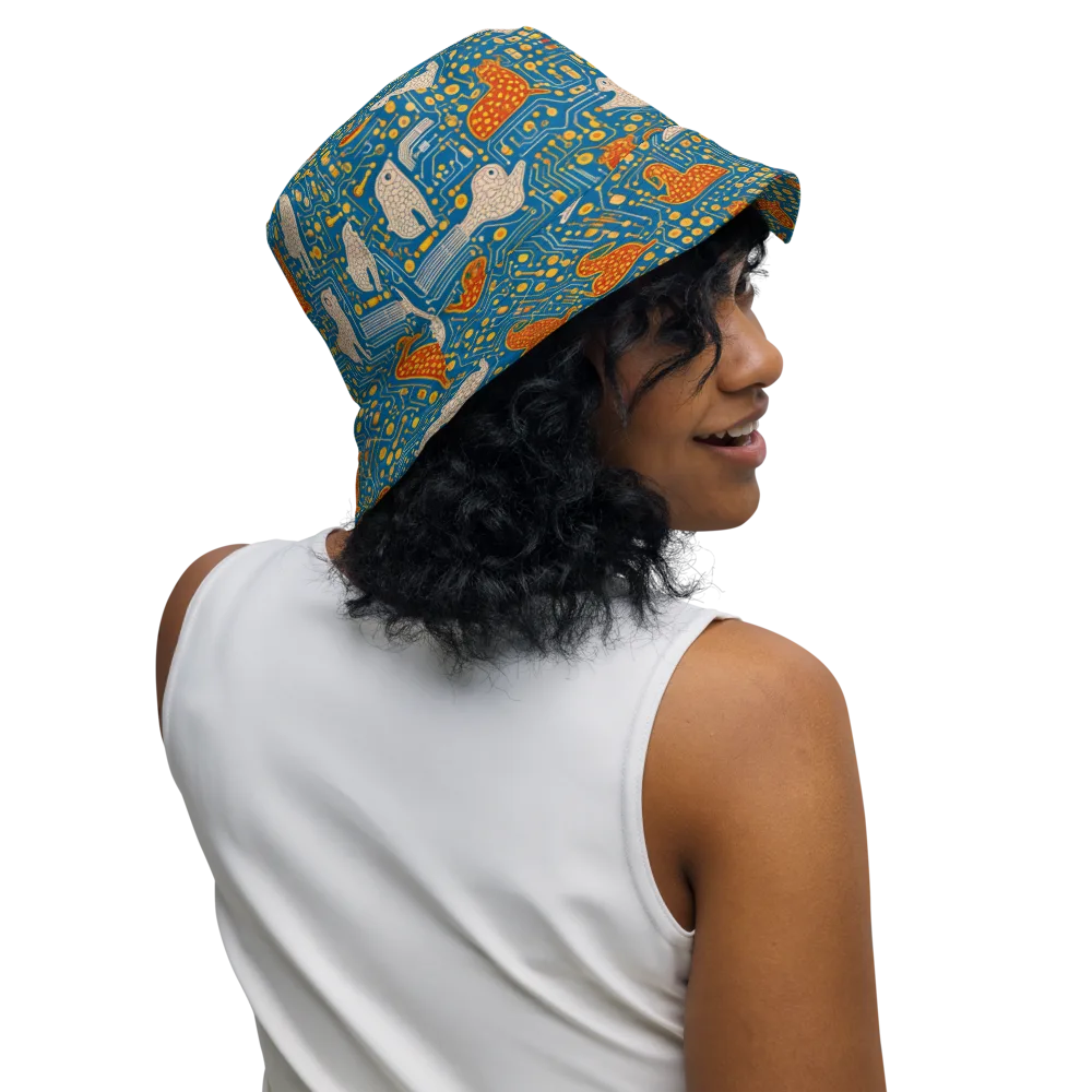 Copper Circuit Warren on Reversible Bucket Hat — Right Outside