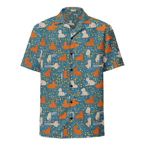 Copper Circuit Warren on a Button Shirt