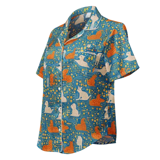 Copper Circuit Warren on a Women's Short Sleeve Pajama Top
