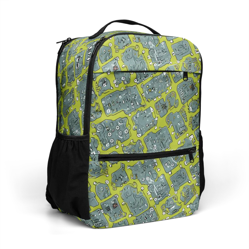 Lime Circuit on Utility Backpack — Right Front