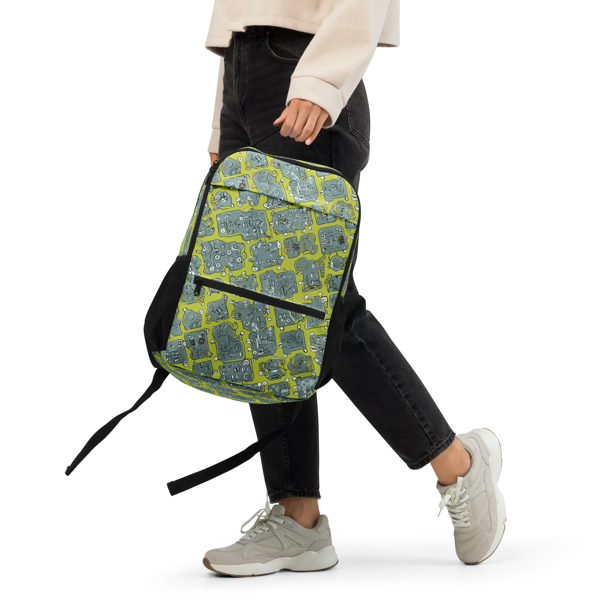 Lime Circuit on Utility Backpack — Front
