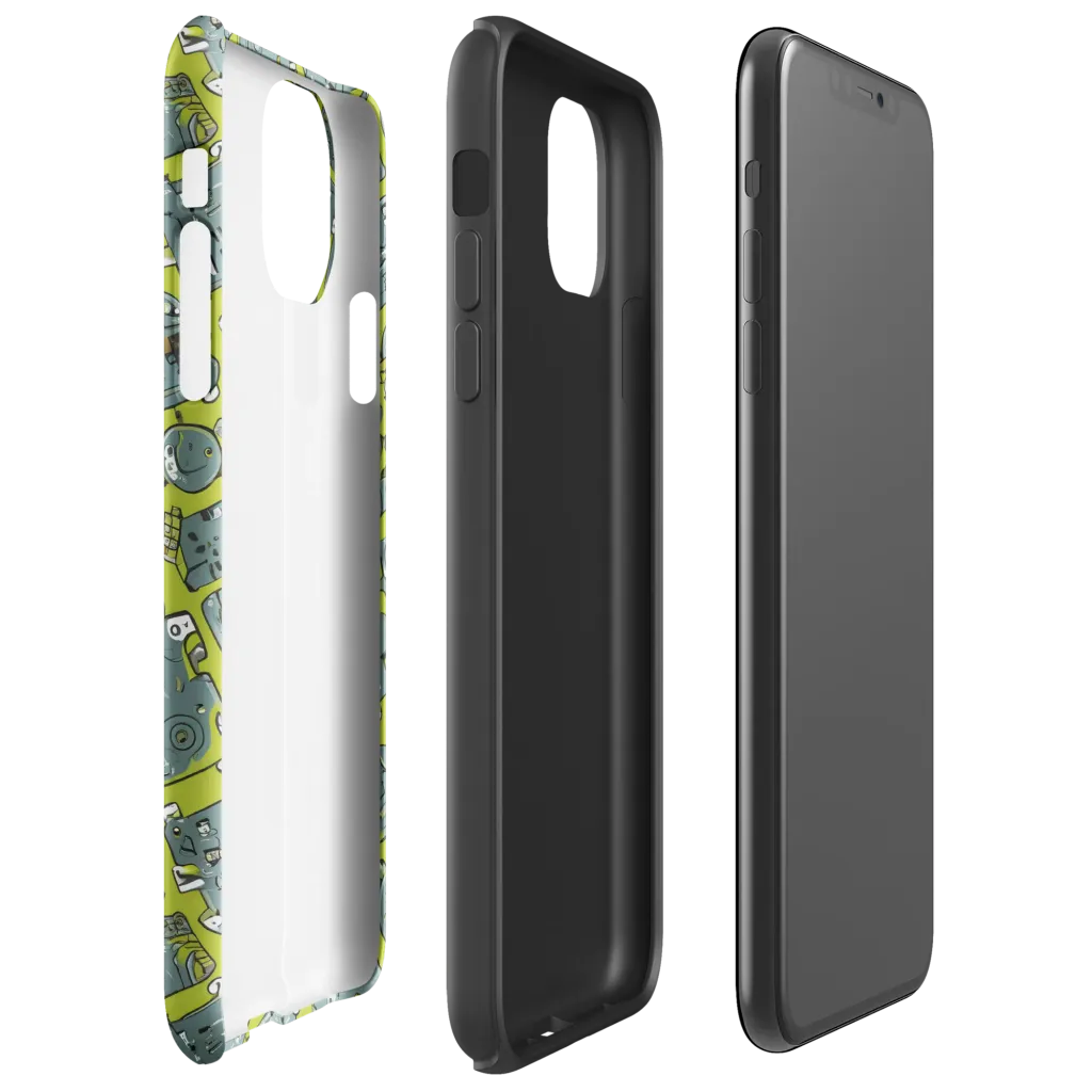 Lime Circuit on Tough Case for iPhone® — Right