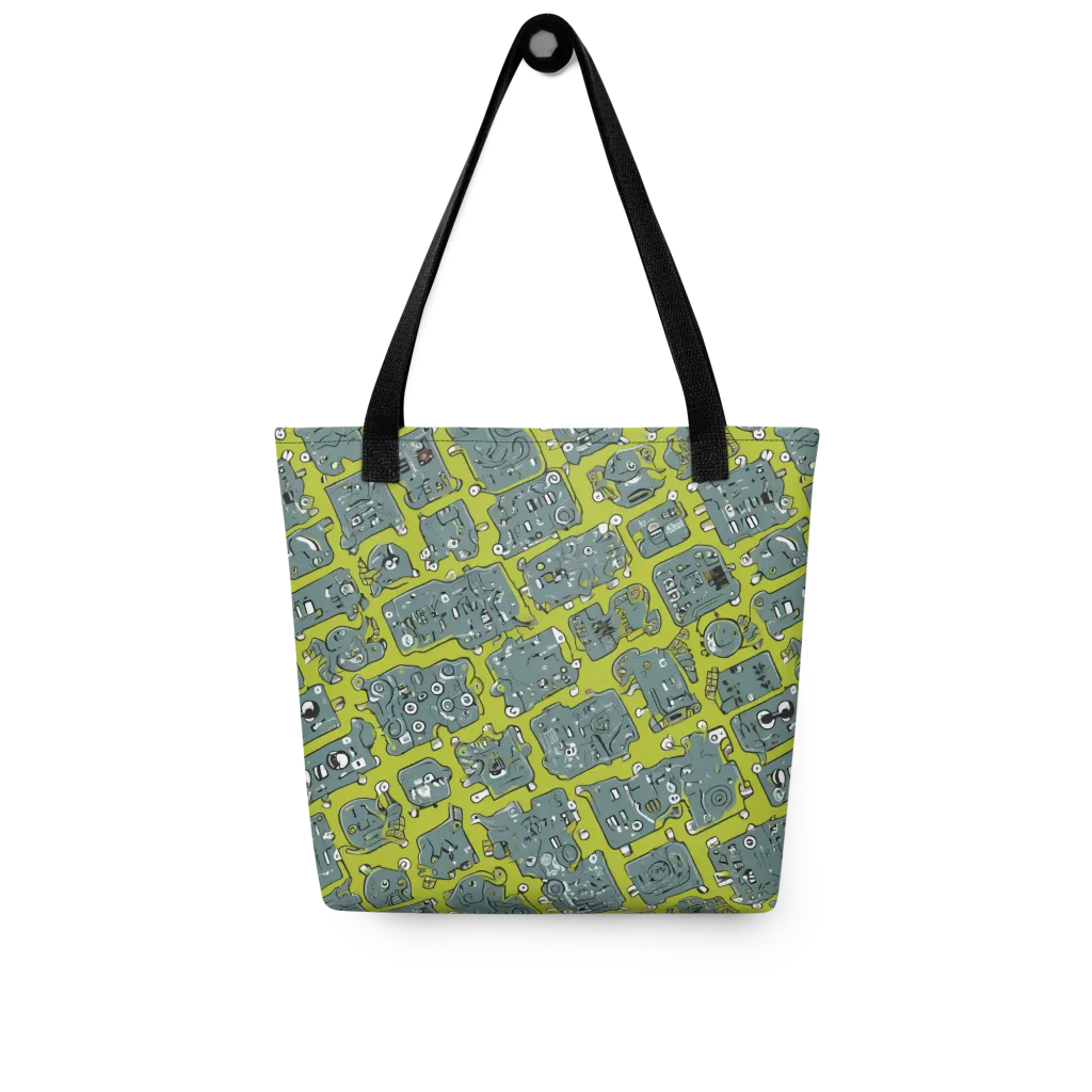 Lime Circuit on Tote Bag — Front