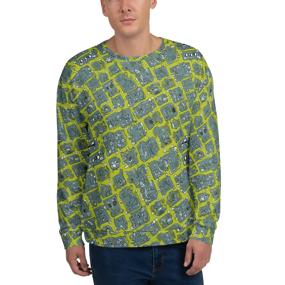 Lime Circuit on Sweatshirt — Front