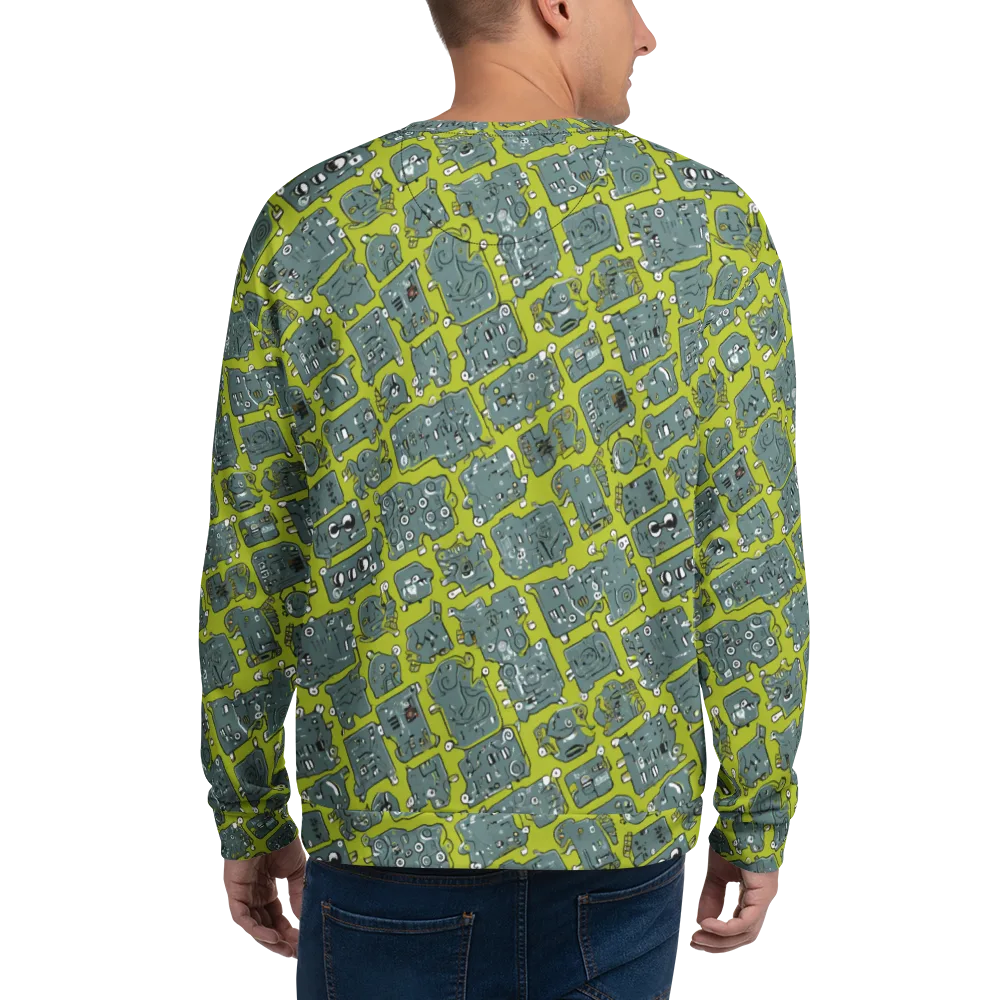 Lime Circuit on Sweatshirt — Back