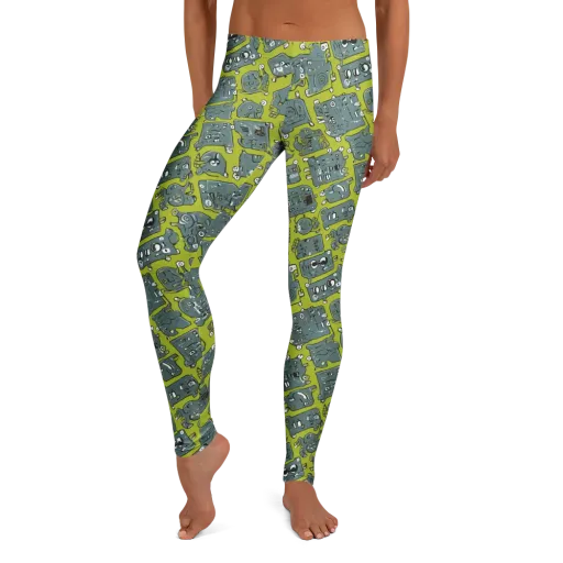 Lime Circuit on a Leggings