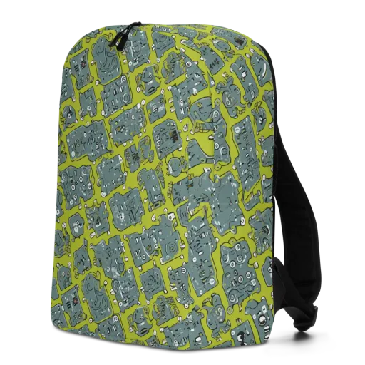 Lime Circuit on a Minimalist Backpack