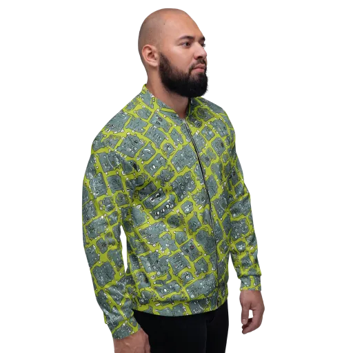Lime Circuit on a Bomber Jacket
