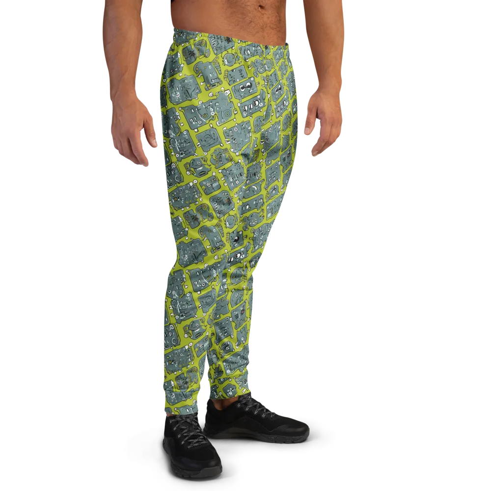 Lime Circuit on Men's Joggers — Right