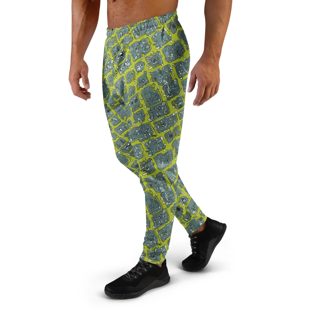 Lime Circuit on Men's Joggers — Left
