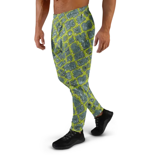 Lime Circuit on a Men's Joggers