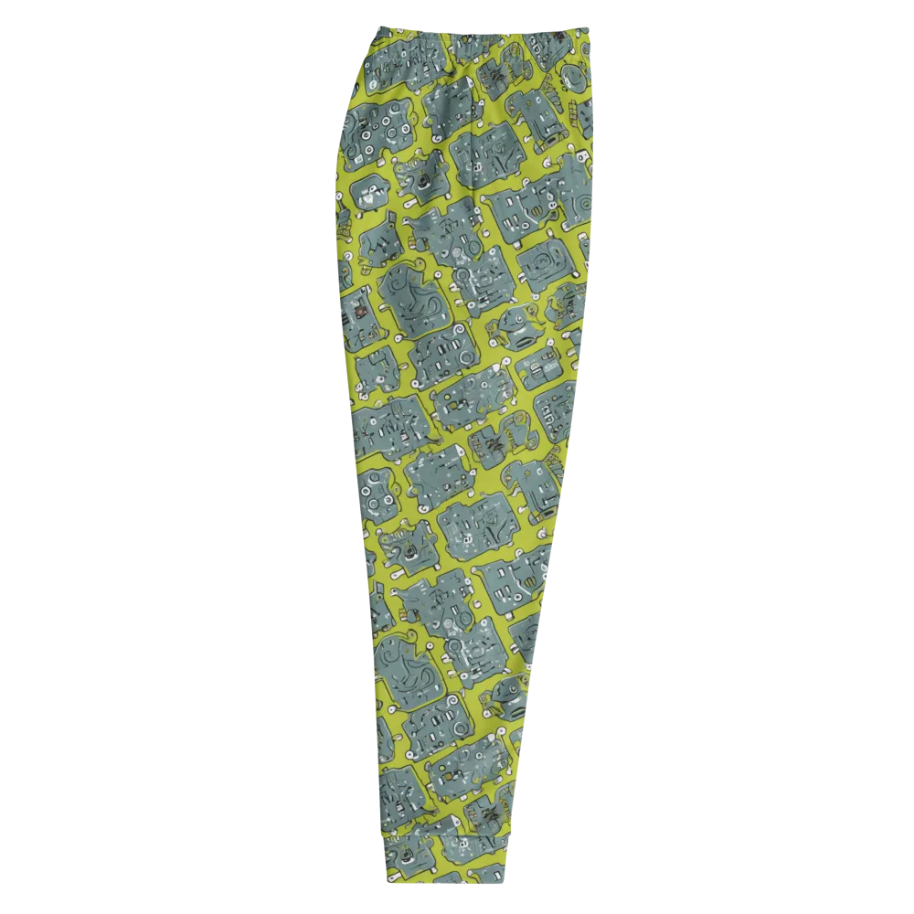 Lime Circuit on Men's Joggers — Right