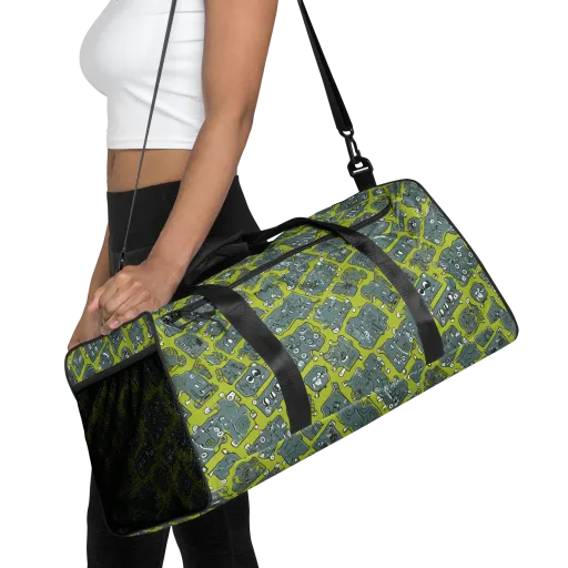 Lime Circuit on a Duffle Bag