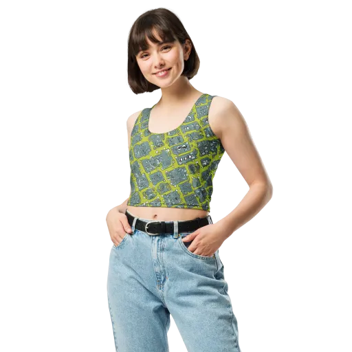 Lime Circuit on a Crop Top