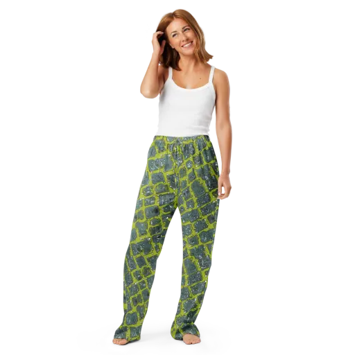 Lime Circuit on a Women's Pajama Pants