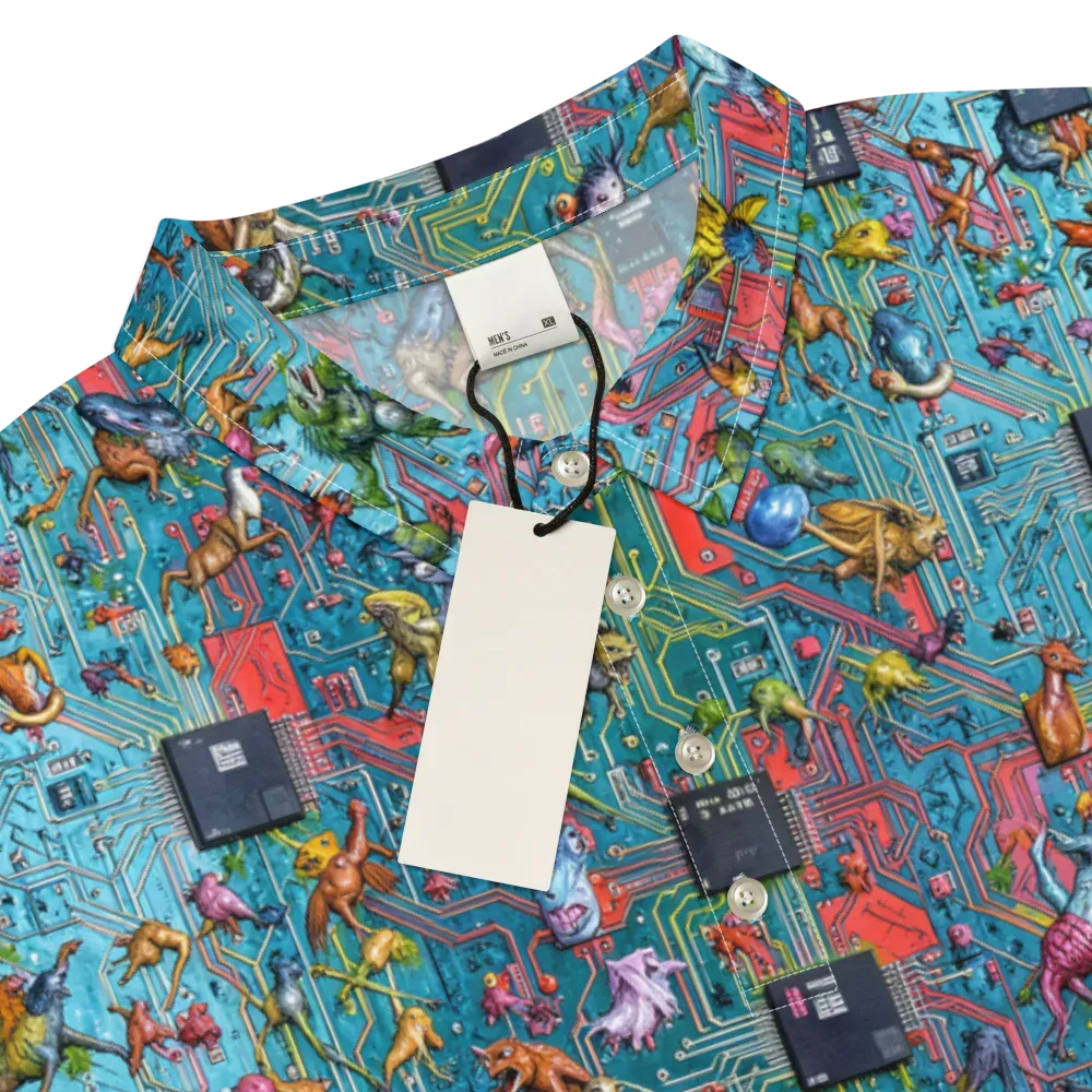Circuit Menagerie on Men's Slim Fit Polo Shirt — Product details