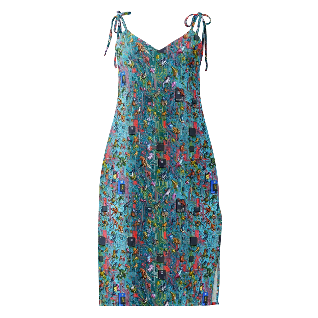 Circuit Menagerie on Slip Dress — Front