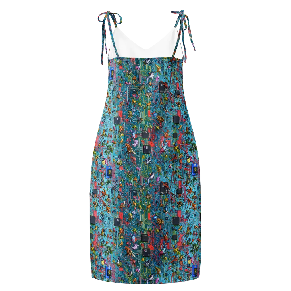 Circuit Menagerie on Slip Dress — Back
