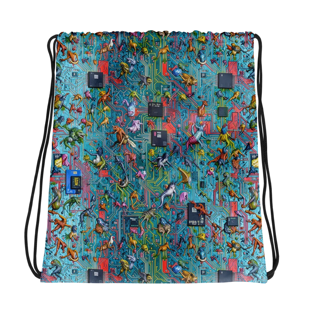 Circuit Menagerie on Drawstring Bag — Photo
