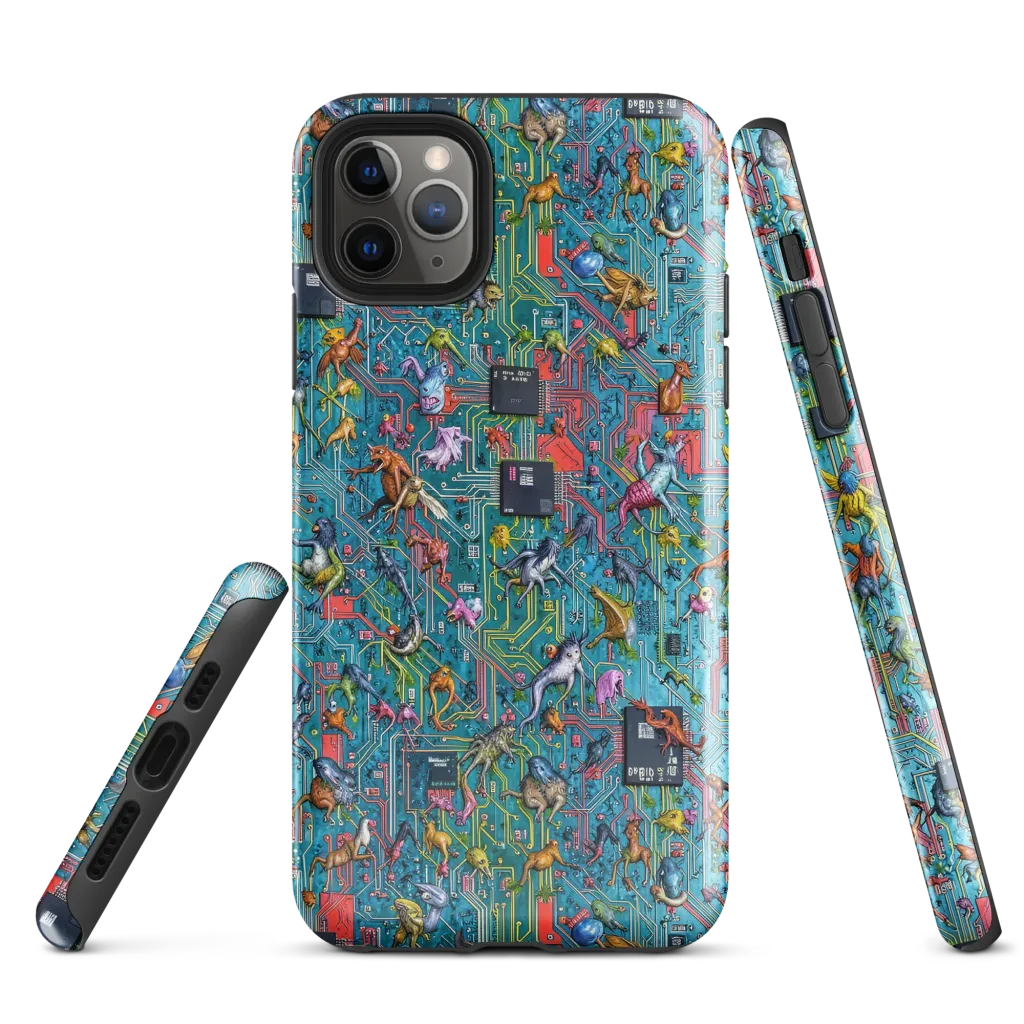 Circuit Menagerie on Tough Case for iPhone® — Front