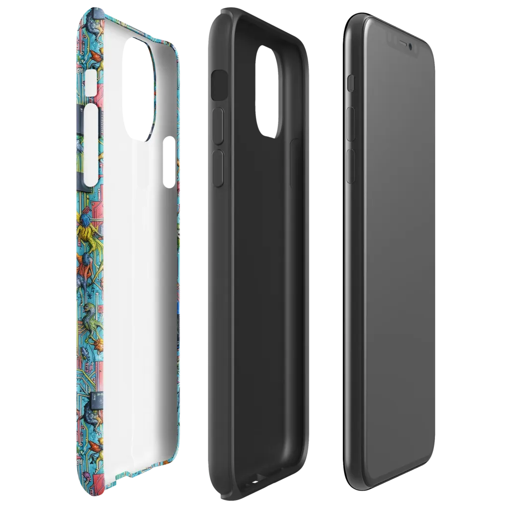 Circuit Menagerie on Tough Case for iPhone® — Right
