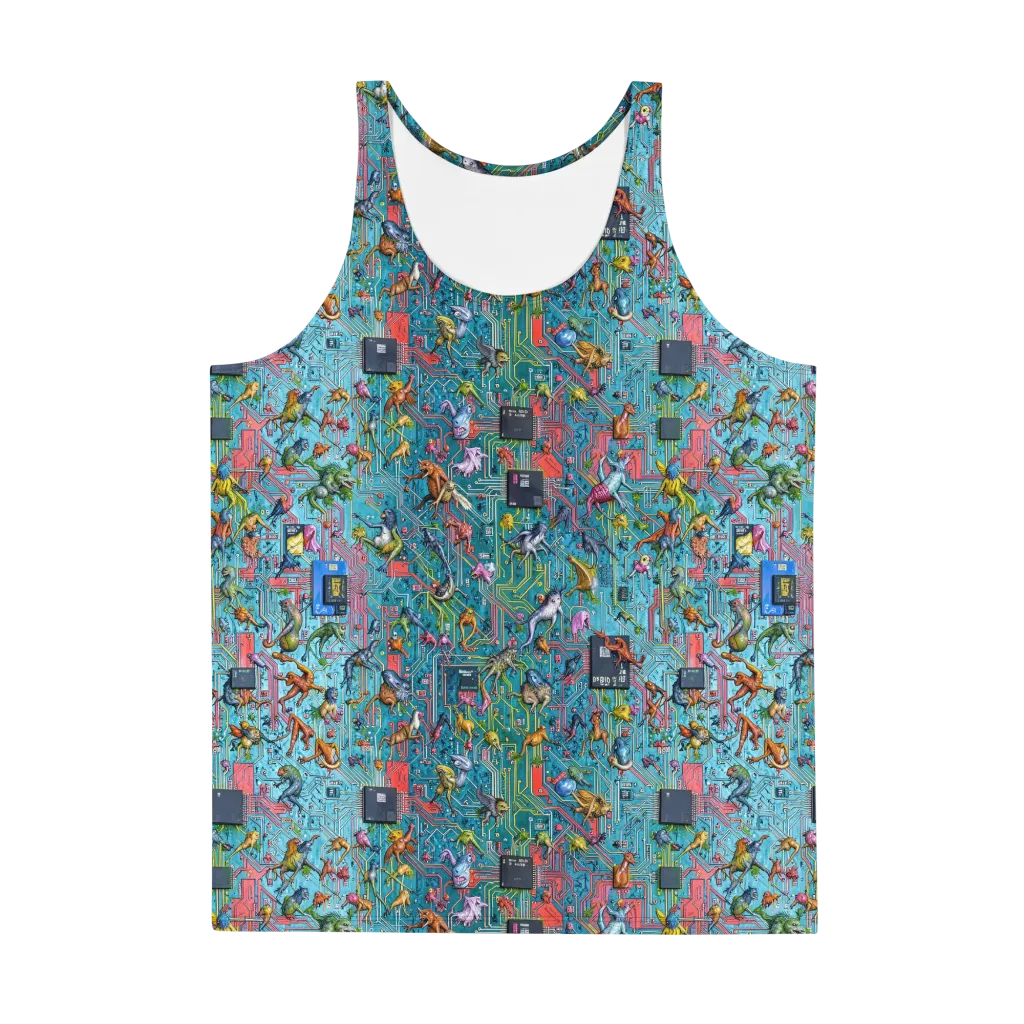 Circuit Menagerie on Men's Tank Top — Front