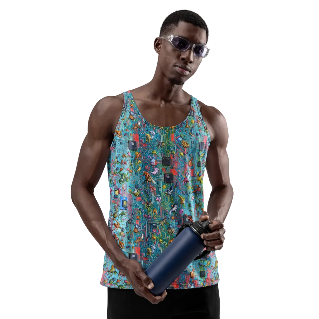 Circuit Menagerie on Men's Tank Top — Front