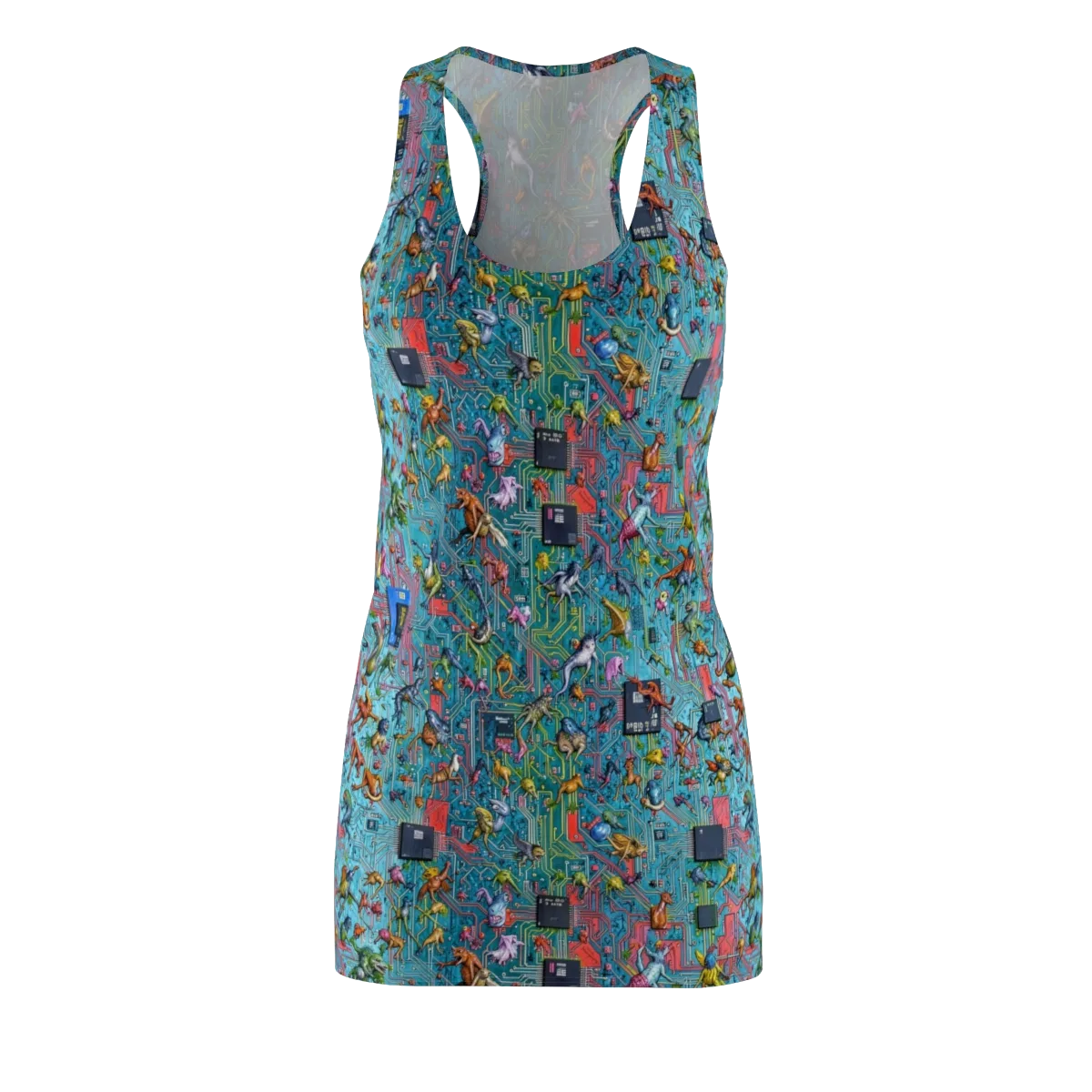 Circuit Menagerie on Racerback Dress — Front
