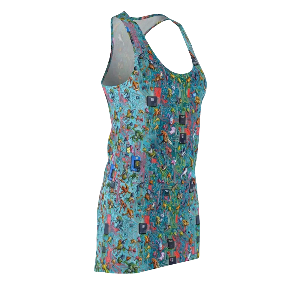 Circuit Menagerie on Racerback Dress — Front Side