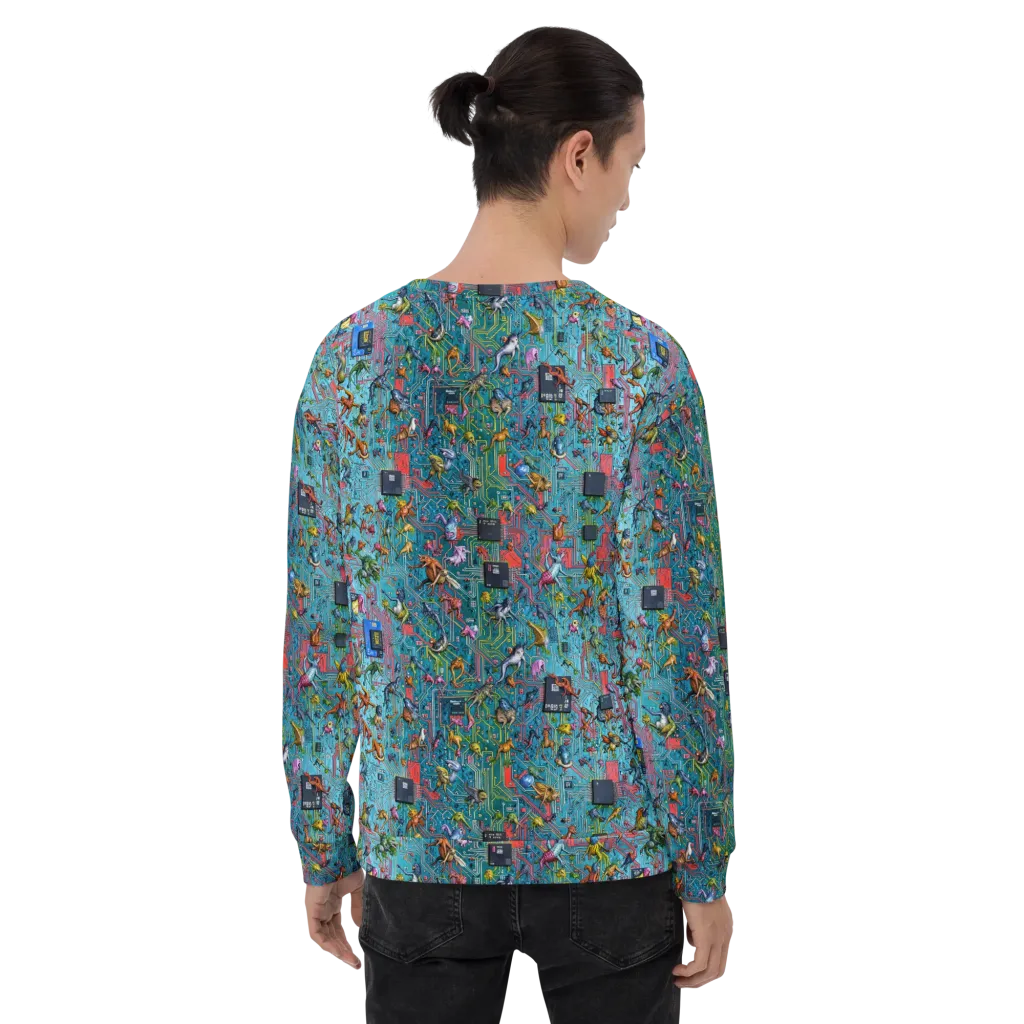 Circuit Menagerie on Sweatshirt — Back