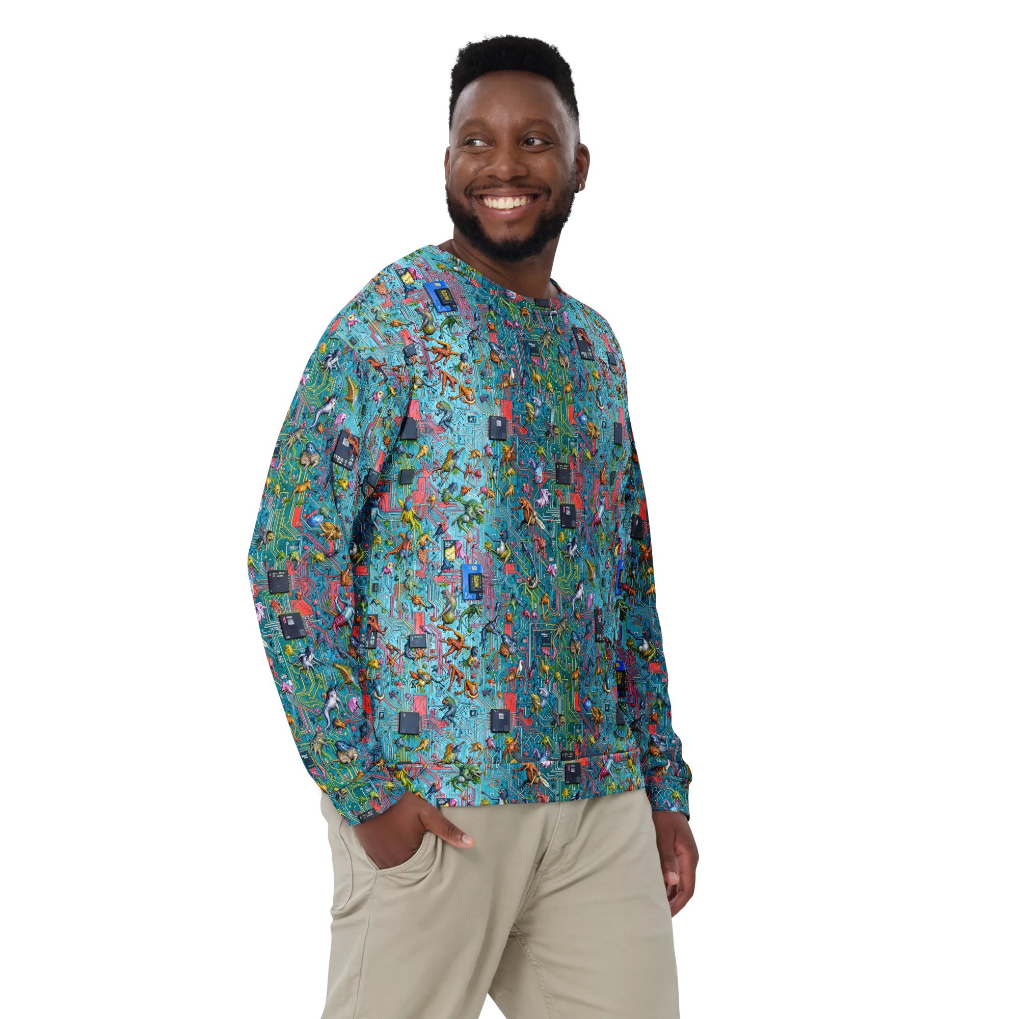 Circuit Menagerie on Sweatshirt — Front