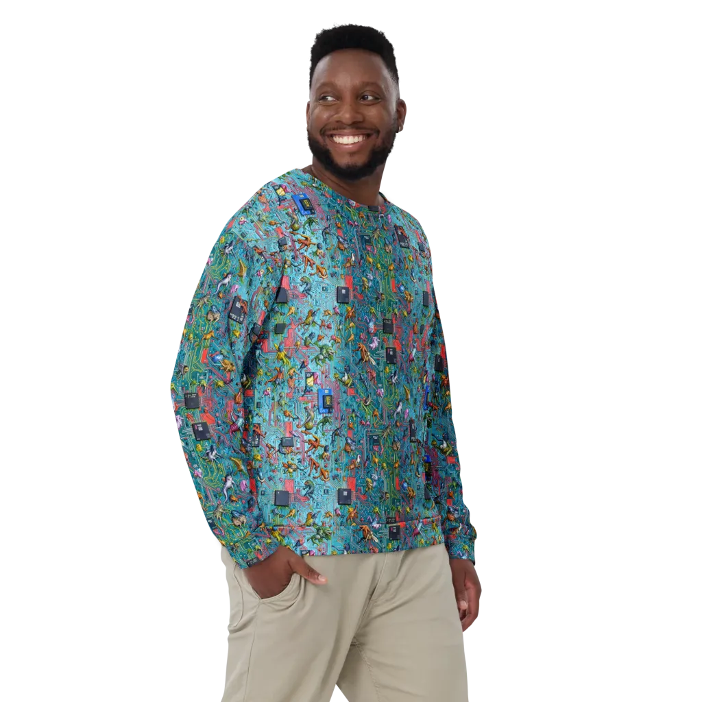 Circuit Menagerie on Sweatshirt — Front