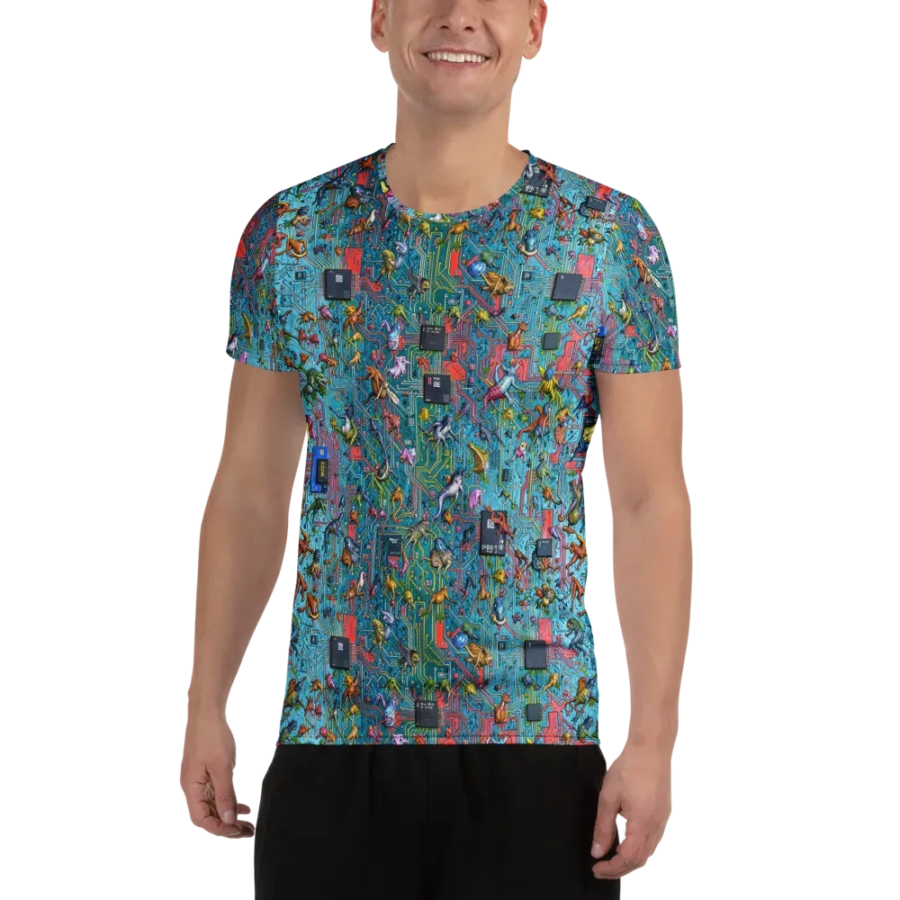 Circuit Menagerie on Men's Athletic T-Shirt — Front